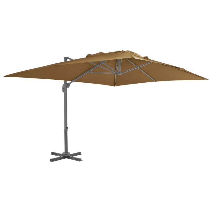 Parasol de jardin avec base portable taupe – Image 2