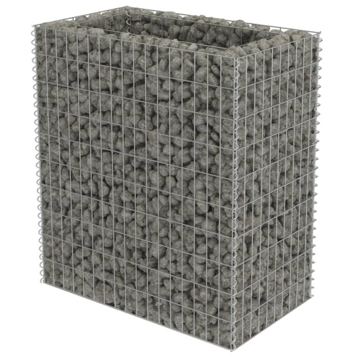 Lit surélevé à gabion Acier galvanisé 90x50x100 cm – Image 2