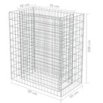 Lit surélevé à gabion Acier galvanisé 90x50x100 cm – Image 6