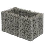 Lit surélevé à gabion Acier galvanisé 90x50x50 cm – Image 2