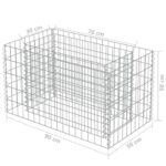 Lit surélevé à gabion Acier galvanisé 90x50x50 cm – Image 6
