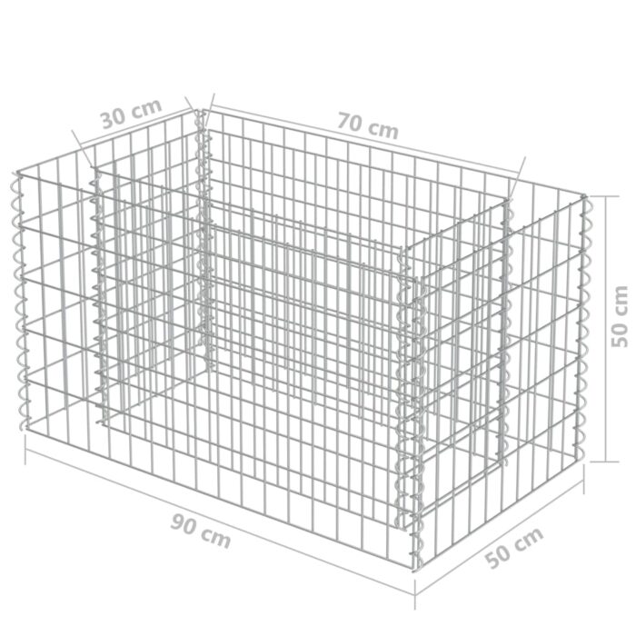 VXL8719883592046_g_en_hd_6.jpg Lit surélevé à gabion Acier galvanisé 90x50x50 cm – Image 6