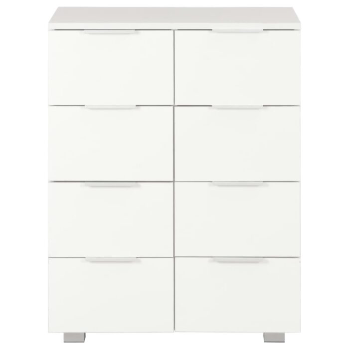 Buffet Blanc brillant 60x35x80 cm Bois d'ingénierie – Image 2