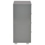 Buffet Gris brillant 60x35x80 cm Bois d'ingénierie – Image 2