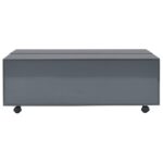 Table basse Gris brillant 100x100x35 cm – Image 3