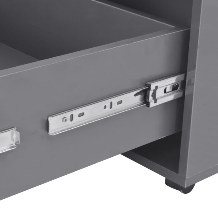 Table basse Gris brillant 100x100x35 cm – Image 4