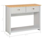Table console Gris 97 x 35 x 76 cm – Image 7