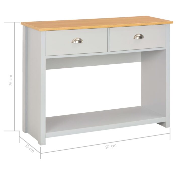 Table console Gris 97 x 35 x 76 cm – Image 7