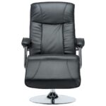 Fauteuil TV noir similicuir – Image 2