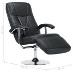 Fauteuil TV noir similicuir – Image 7