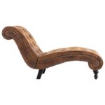 Chaise longue Marron Similicuir daim – Image 3
