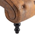 Chaise longue Marron Similicuir daim – Image 5