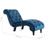 Chaise longue Bleu Velours – Image 6