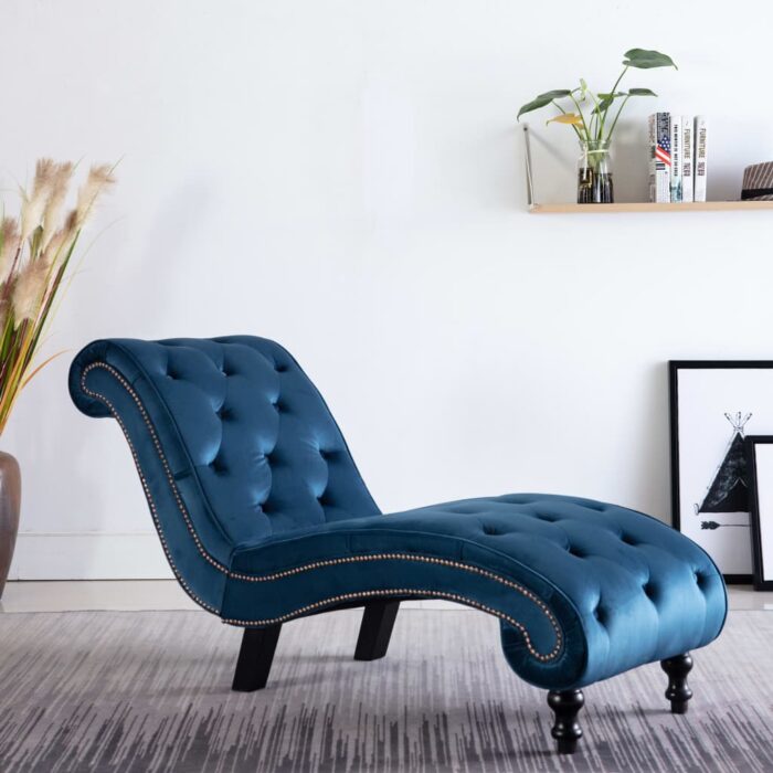 Chaise longue Bleu Velours – Image 1