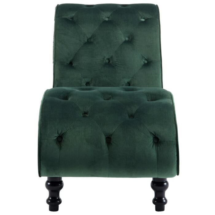 Chaise longue Velours Vert – Image 2