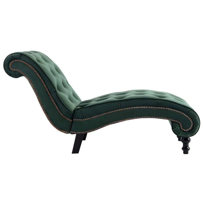 Chaise longue Velours Vert – Image 3