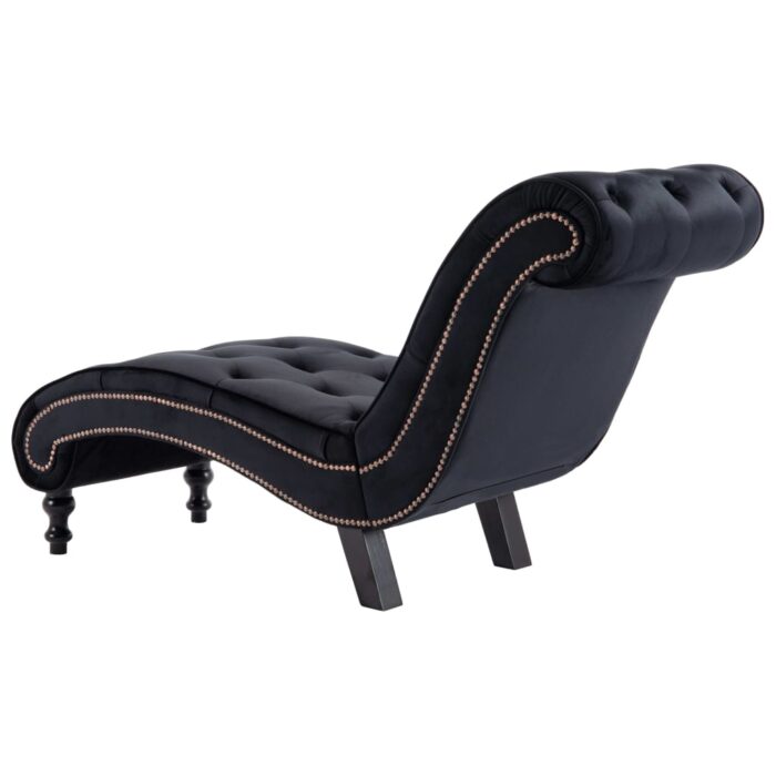 Chaise longue Noir Velours – Image 4