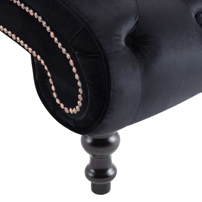 Chaise longue Noir Velours – Image 5