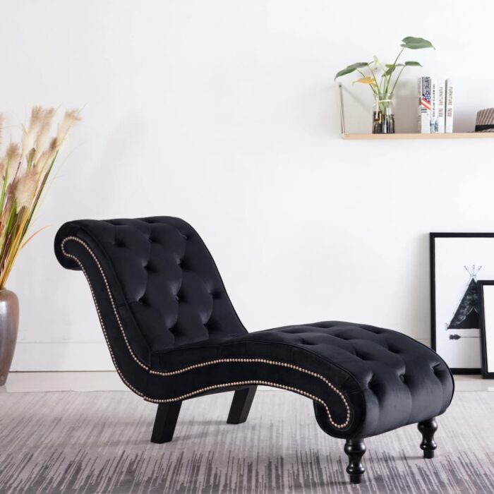 VXL8719883593135_m_en_hd_1.jpg Chaise longue Noir Velours – Image 1