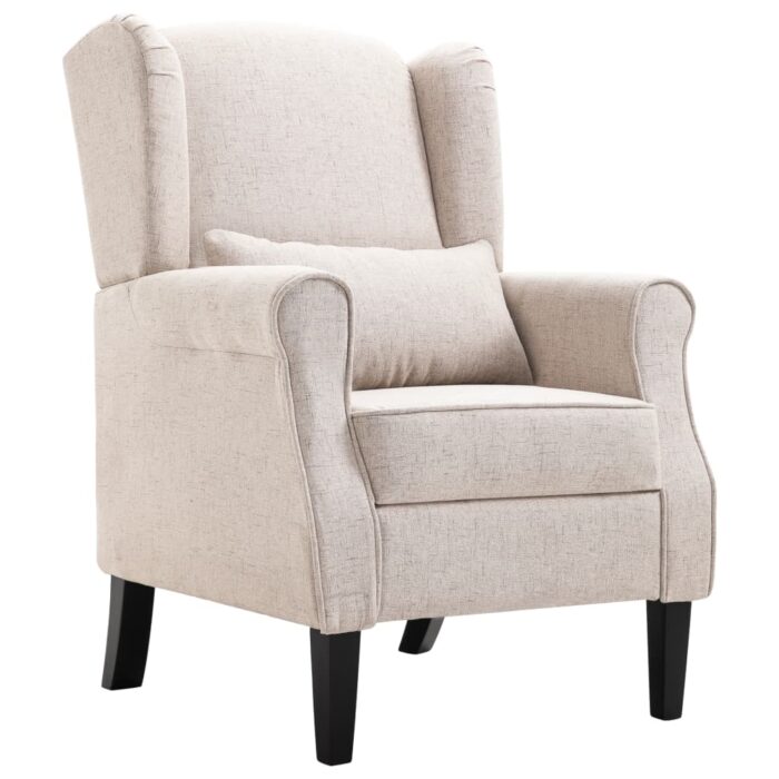 Fauteuil beige tissu – Image 1