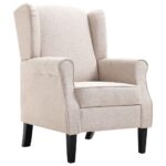 Fauteuil beige tissu – Image 2