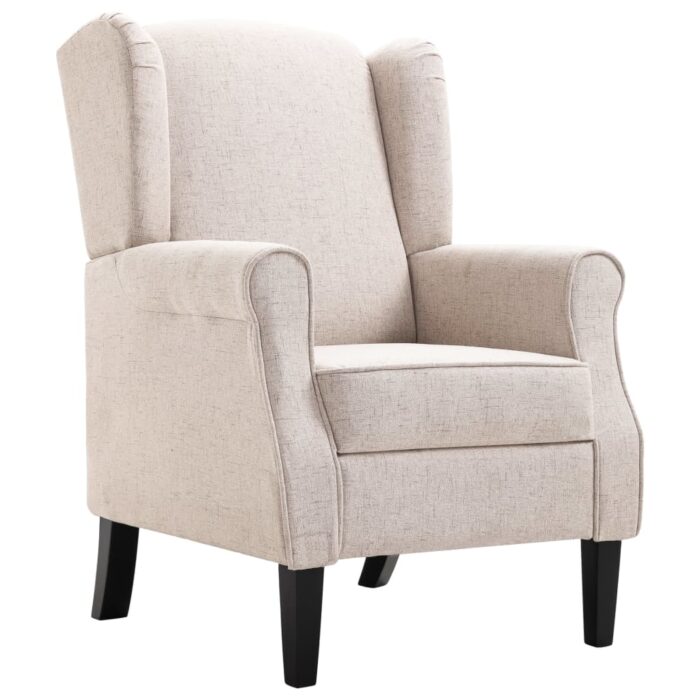Fauteuil beige tissu – Image 2