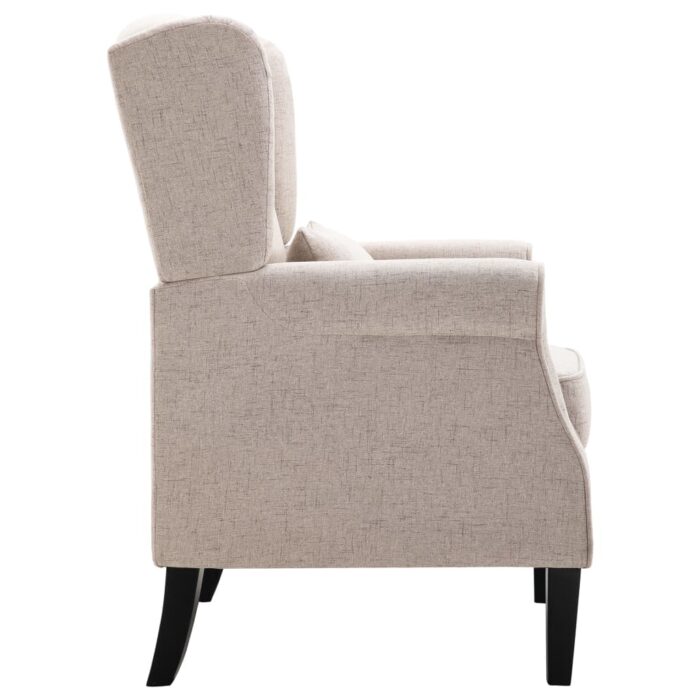 Fauteuil beige tissu – Image 4