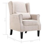 Fauteuil beige tissu – Image 8