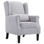 Fauteuil gris clair tissu