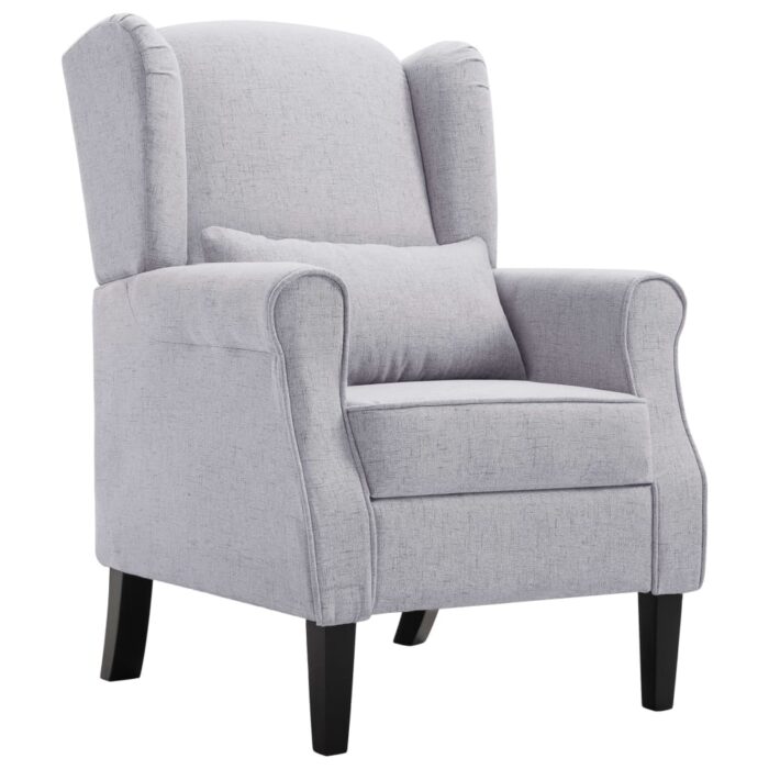 Fauteuil gris clair tissu – Image 1