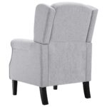 Fauteuil gris clair tissu – Image 5