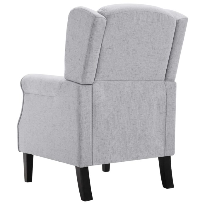 Fauteuil gris clair tissu – Image 5