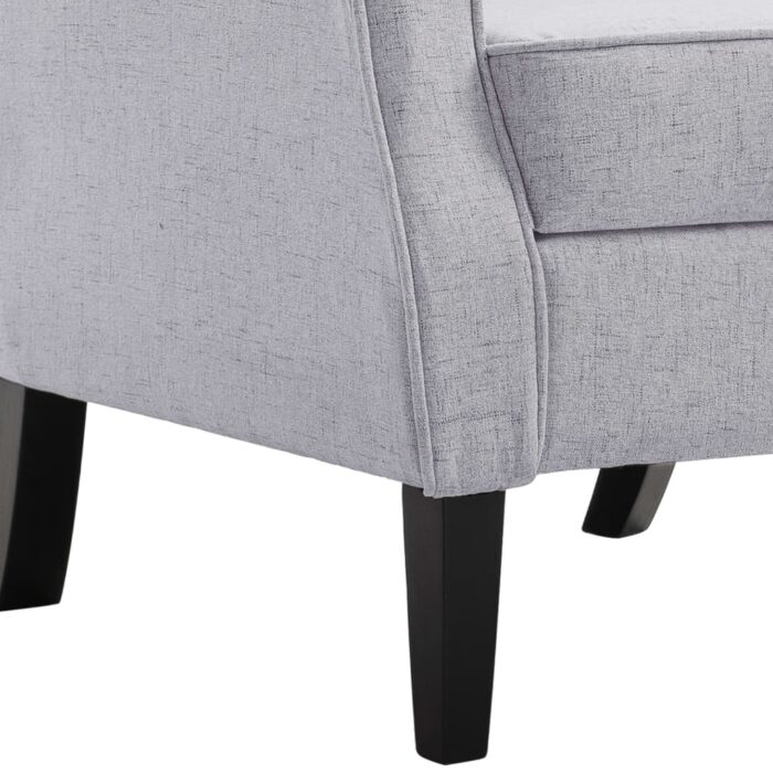 Fauteuil gris clair tissu – Image 7