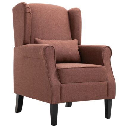 Fauteuil marron tissu