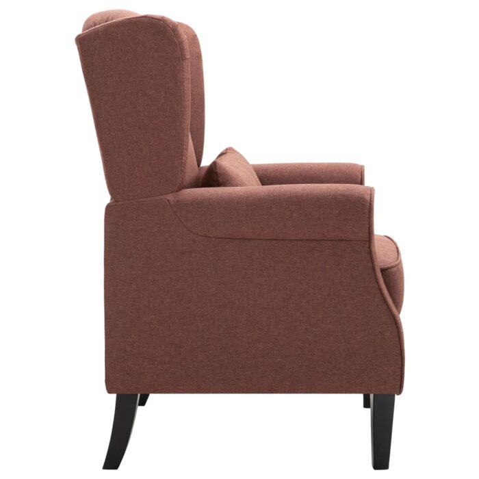 Fauteuil marron tissu – Image 4
