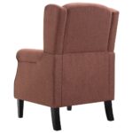 Fauteuil marron tissu – Image 5