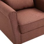 Fauteuil marron tissu – Image 6
