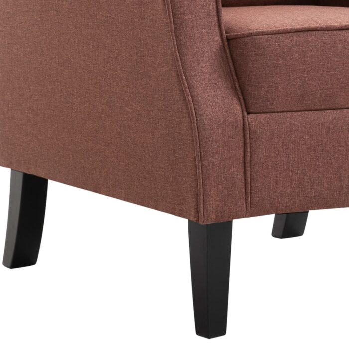 Fauteuil marron tissu – Image 7