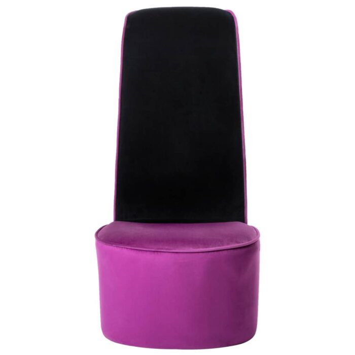 Chaise en forme de chaussure à talon haut Violet Velours – Image 3