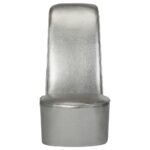 Chaise en forme de chaussure à talon haut argenté similicuir – Image 3