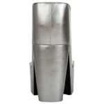 Chaise en forme de chaussure à talon haut argenté similicuir – Image 4