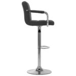 Chaises de bar lot de 2 gris foncé tissu – Image 3