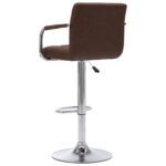 Chaises de bar lot de 2 marron tissu – Image 4