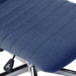 Chaises à manger lot de 2 bleu tissu – Image 6