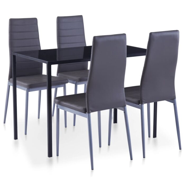 VXL8719883598963_a_en_hd_1.jpg Mobilier de salle à manger 5 pcs Gris – Image 1