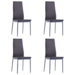 Mobilier de salle à manger 5 pcs Gris – Image 5