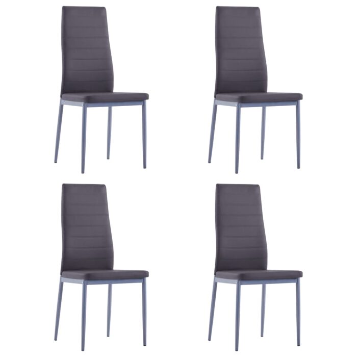 Mobilier de salle à manger 5 pcs Gris – Image 5