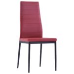 Mobilier de salle à manger 5 pcs Rouge bordeaux – Image 6