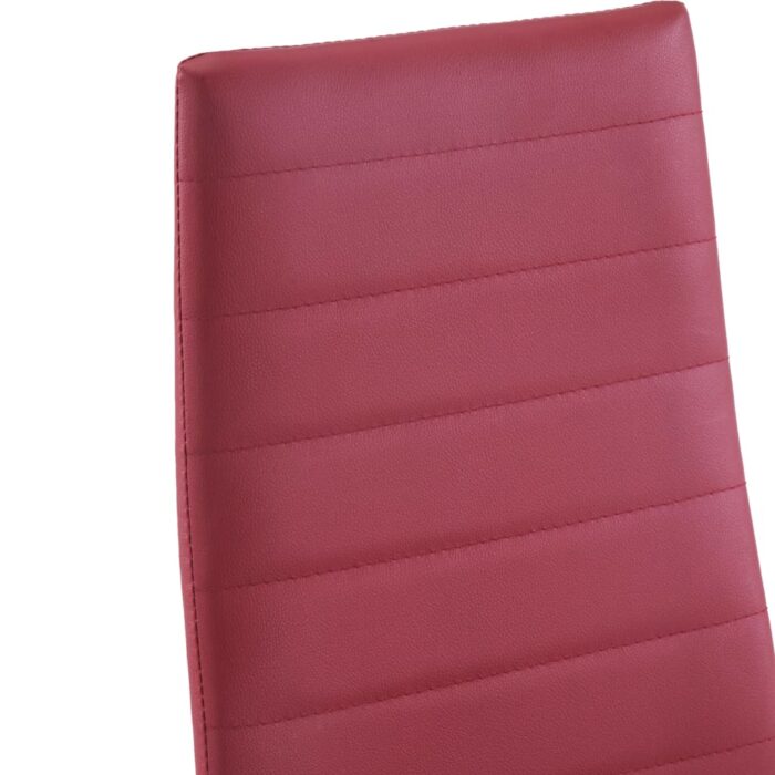 Mobilier de salle à manger 7 pcs Rouge bordeaux – Image 10