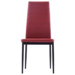 Mobilier de salle à manger 7 pcs Rouge bordeaux – Image 7